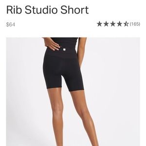 NWT Vuori Rib Studio Shorts Size Small